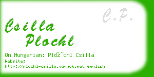 csilla plochl business card